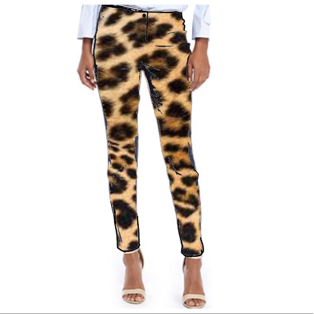 Skinny Stretch Slim Cut Pant ZIP Pocket Art